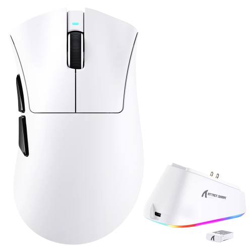 ATTACK SHARK V3 PRO Ultra-Light Tri-Mode Gaming Mouse with Charging Dock